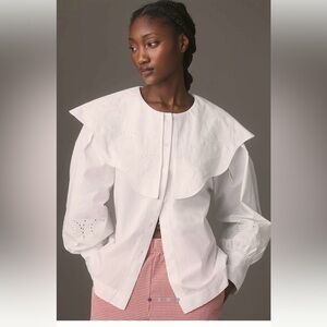 Damson Madder Romeo White Women's Blouse